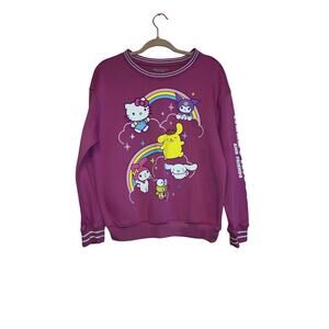 Hello Kitty pink graphic crewneck sweatshirt size medium